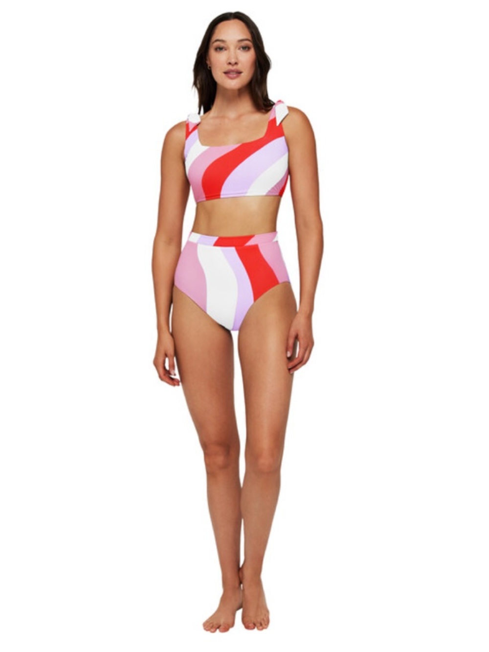 NWT Hermoza Pucci Stripe High-Waist Bikini Bottoms